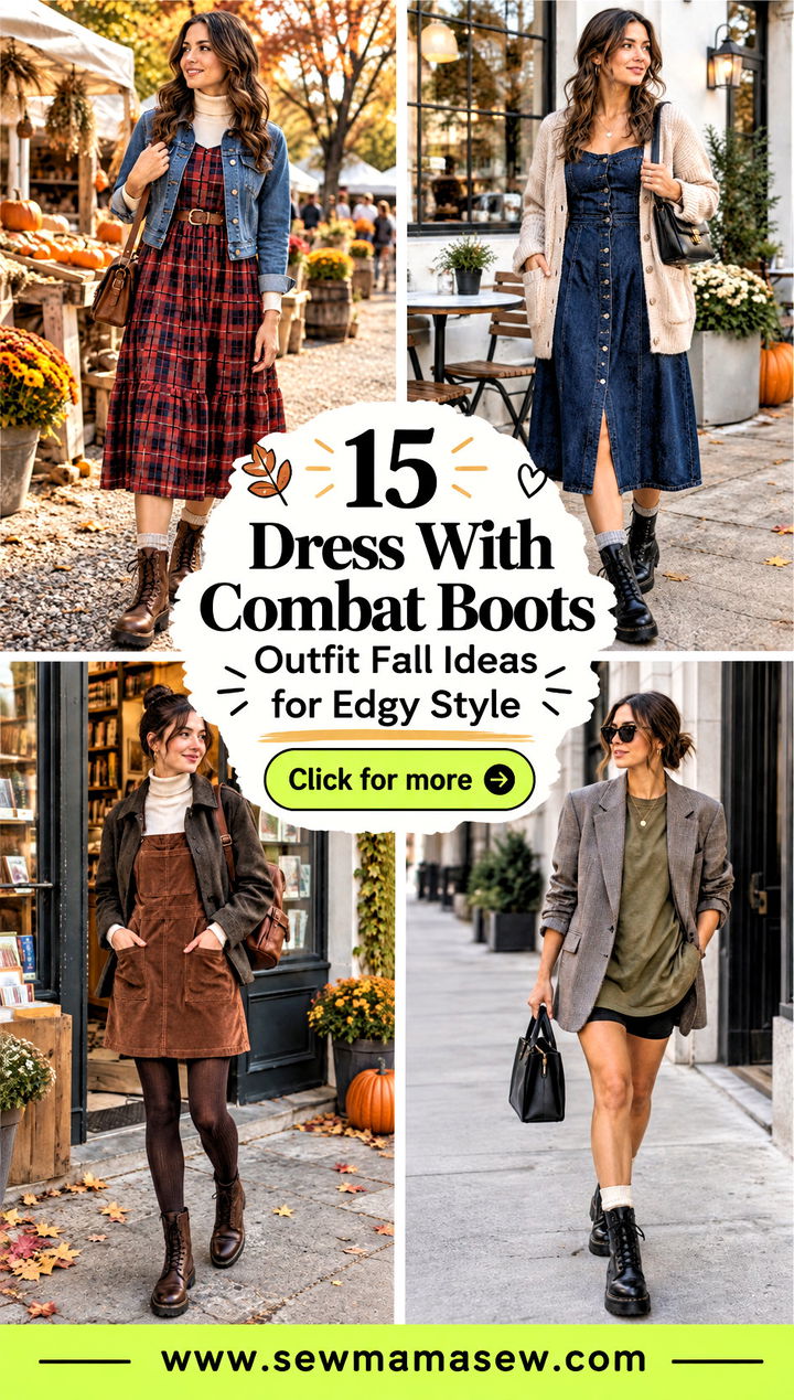 15 Dress With Combat Boots Outfit Fall Ideas for Edgy Style - 15 Dress With Combat Boots Outfit Fall Ideas for Edgy Style