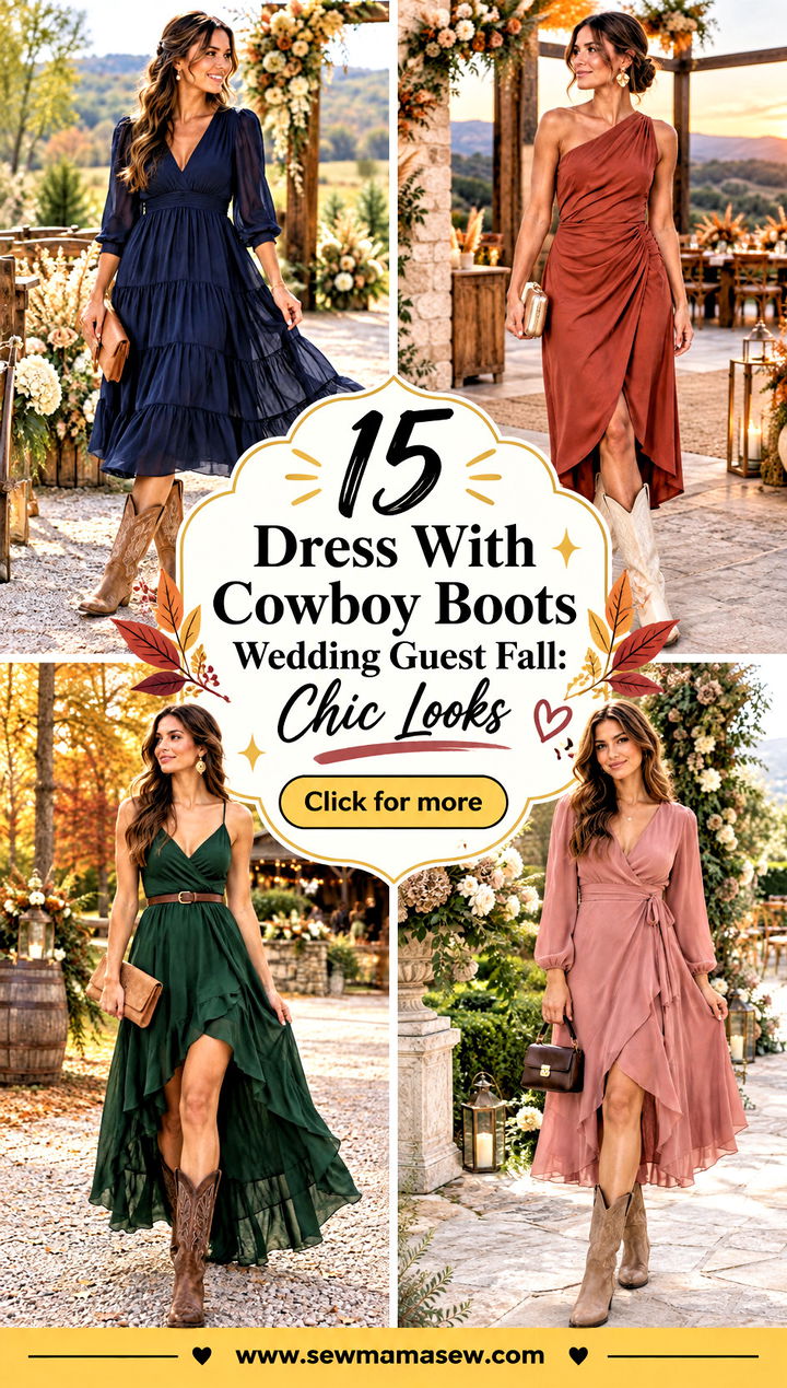 15 Dress With Cowboy Boots Wedding Guest Fall Chic Looks - 15 Dress With Cowboy Boots Wedding Guest Fall: Chic Looks