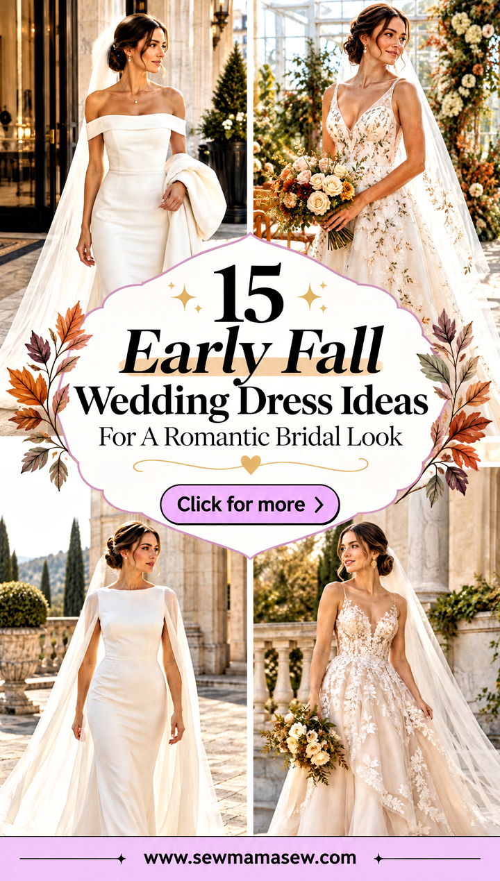 15 Early Fall Wedding Dress Ideas For A Romantic Bridal Look - 15 Early Fall Wedding Dress Ideas For A Romantic Bridal Look