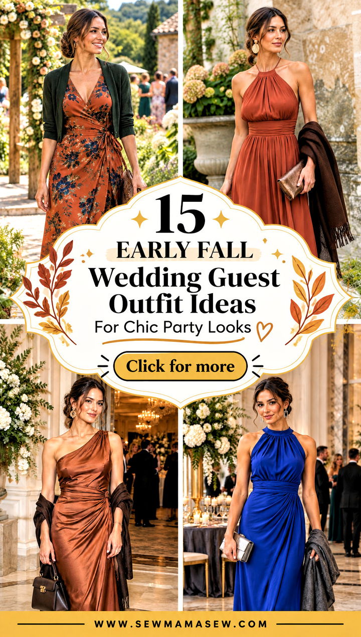 15 Early Fall Wedding Guest Outfit Ideas For Chic Party Looks - 15 Early Fall Wedding Guest Outfit Ideas For Chic Party Looks