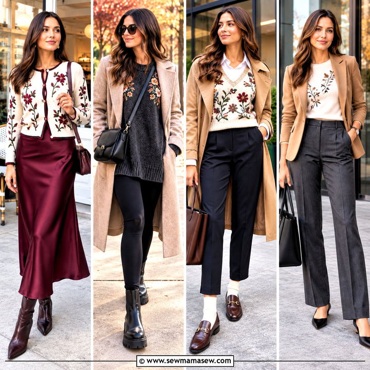 15 Embroidered Sweater Fall Style Ideas for Charming Layers