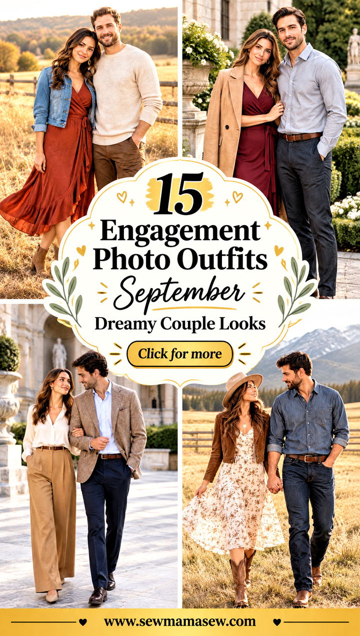 15 Engagement Photo Outfits September Dreamy Couple Looks - 15 Engagement Photo Outfits September: Dreamy Couple Looks