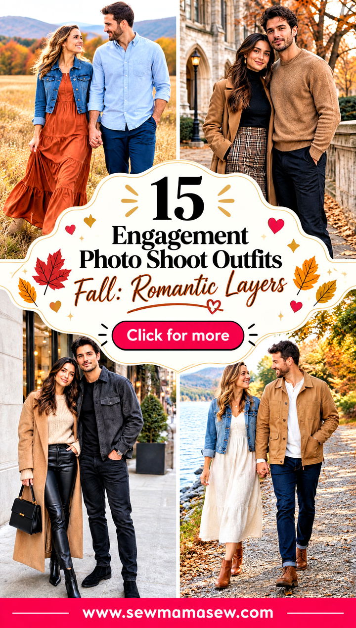 15 Engagement Photo Shoot Outfits Fall Romantic Layers - 15 Engagement Photo Shoot Outfits Fall: Romantic Layers