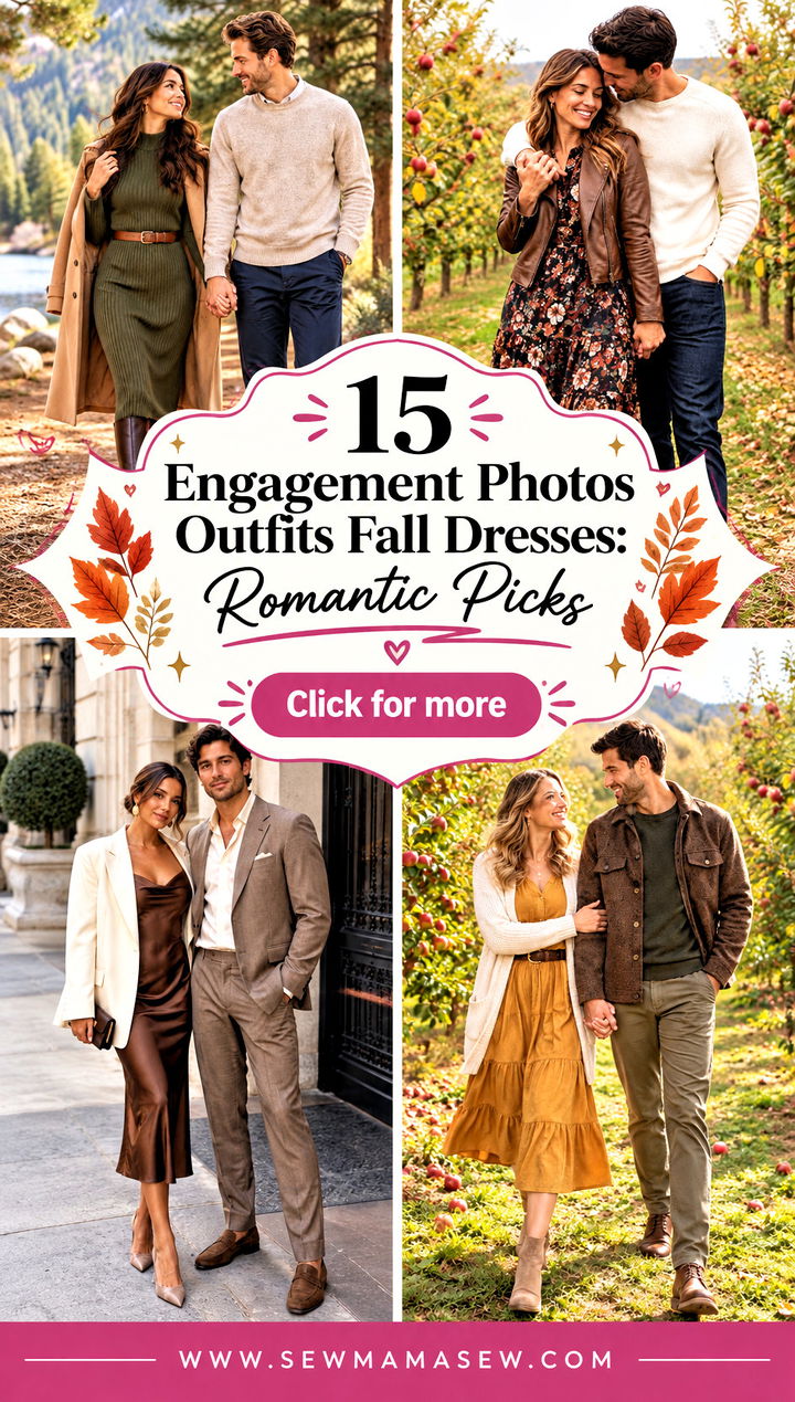 15 Engagement Photos Outfits Fall Dresses Romantic Picks - 15 Engagement Photos Outfits Fall Dresses: Romantic Picks