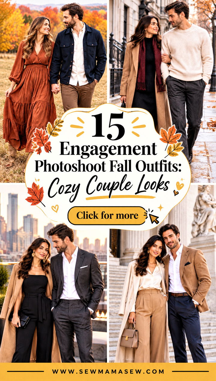 15 Engagement Photoshoot Fall Outfits Cozy Couple Looks - 15 Engagement Photoshoot Fall Outfits: Cozy Couple Looks