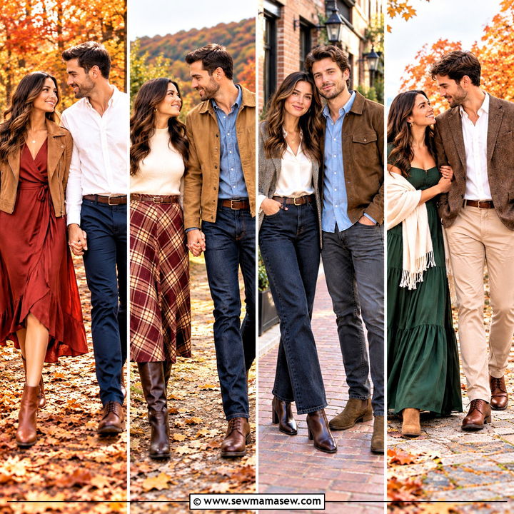 15 Engagement Photoshoot Outfit Fall Ideas: Romantic Style