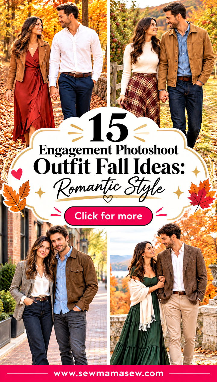 15 Engagement Photoshoot Outfit Fall Ideas Romantic Style - 15 Engagement Photoshoot Outfit Fall Ideas: Romantic Style