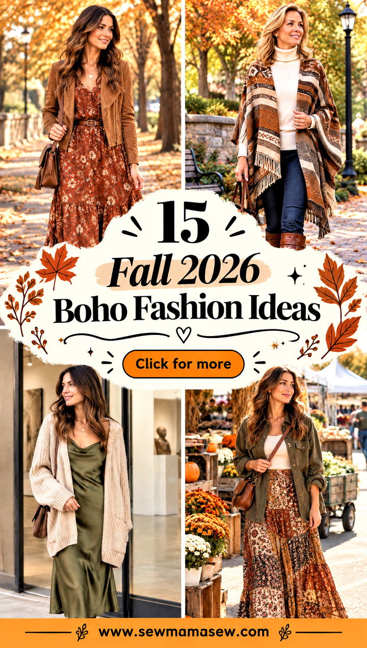 15 Fall 2026 Boho Fashion Ideas for Cozy Free-Spirited Style - 15 Fall 2026 Boho Fashion Ideas for Cozy, Free-Spirited Style