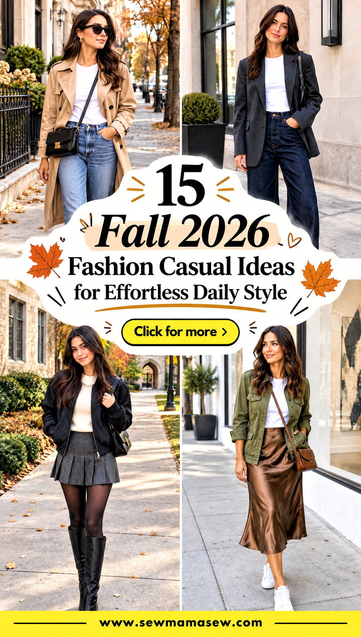 15 Fall 2026 Fashion Casual Ideas for Effortless Daily Style - 15 Fall 2026 Fashion Casual Ideas for Effortless Daily Style