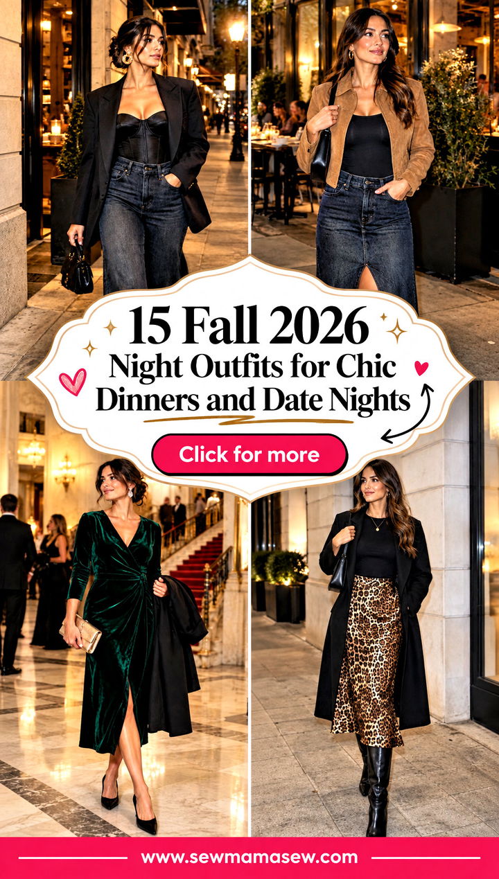 15 Fall 2026 Night Outfits for Chic Dinners and Date Nights - 15 Fall 2026 Night Outfits for Chic Dinners and Date Nights