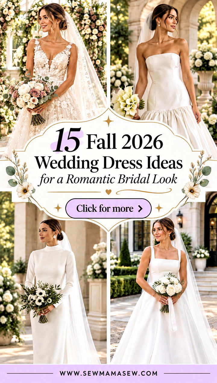 15 Fall 2026 Wedding Dress Ideas for a Romantic Bridal Look - 15 Fall 2026 Wedding Dress Ideas for a Romantic Bridal Look