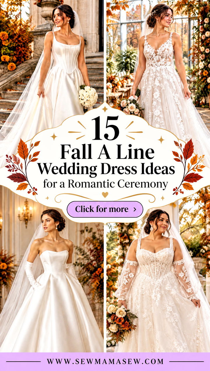 15 Fall A Line Wedding Dress Ideas for a Romantic Ceremony - 15 Fall A Line Wedding Dress Ideas for a Romantic Ceremony