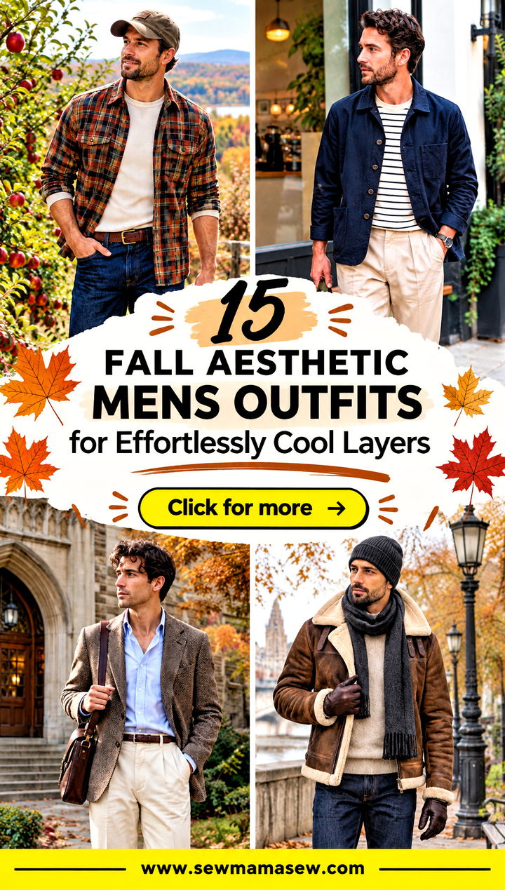 15 Fall Aesthetic Mens Outfits for Effortlessly Cool Layers - 15 Fall Aesthetic Mens Outfits for Effortlessly Cool Layers