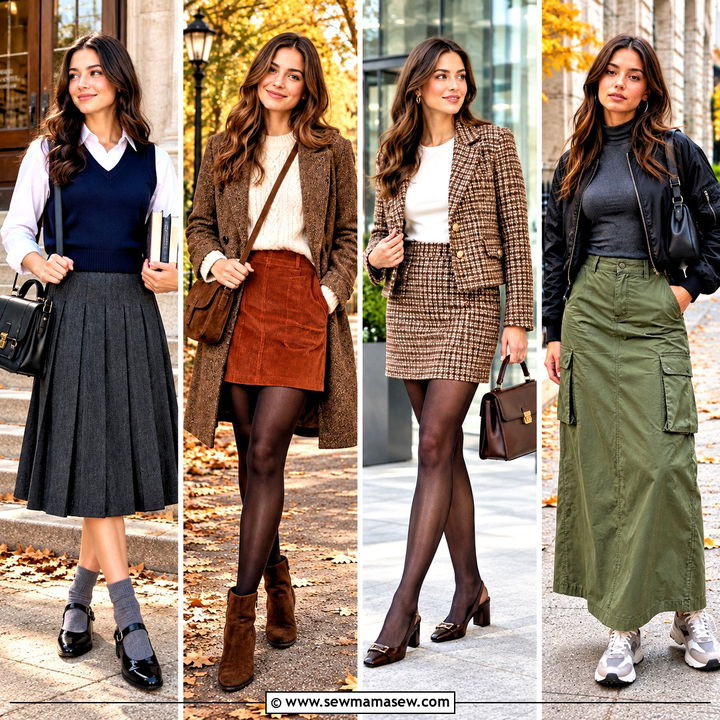 15 Fall Aesthetic Outfit Skirt Ideas for Charming Cozy Looks