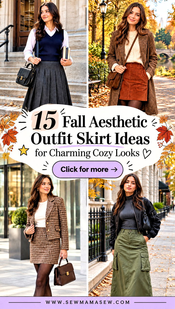 15 Fall Aesthetic Outfit Skirt Ideas for Charming Cozy Looks - 15 Fall Aesthetic Outfit Skirt Ideas for Charming Cozy Looks