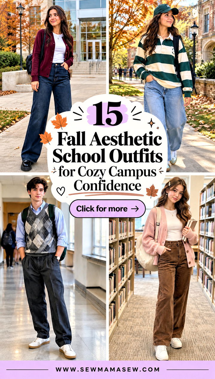 15 Fall Aesthetic School Outfits for Cozy Campus Confidence - 15 Fall Aesthetic School Outfits for Cozy Campus Confidence