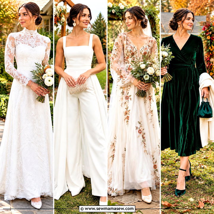15 Fall Backyard Wedding Dress Simple Ideas for Cozy Romance