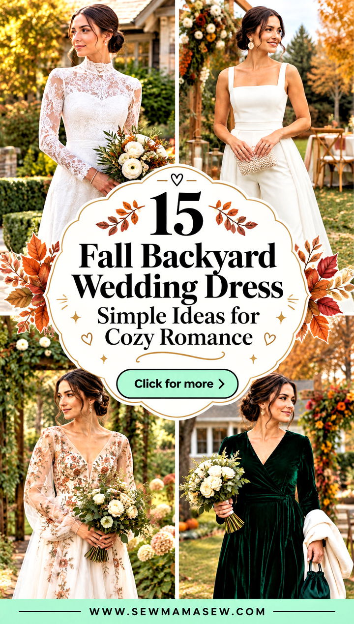 15 Fall Backyard Wedding Dress Simple Ideas for Cozy Romance - 15 Fall Backyard Wedding Dress Simple Ideas for Cozy Romance