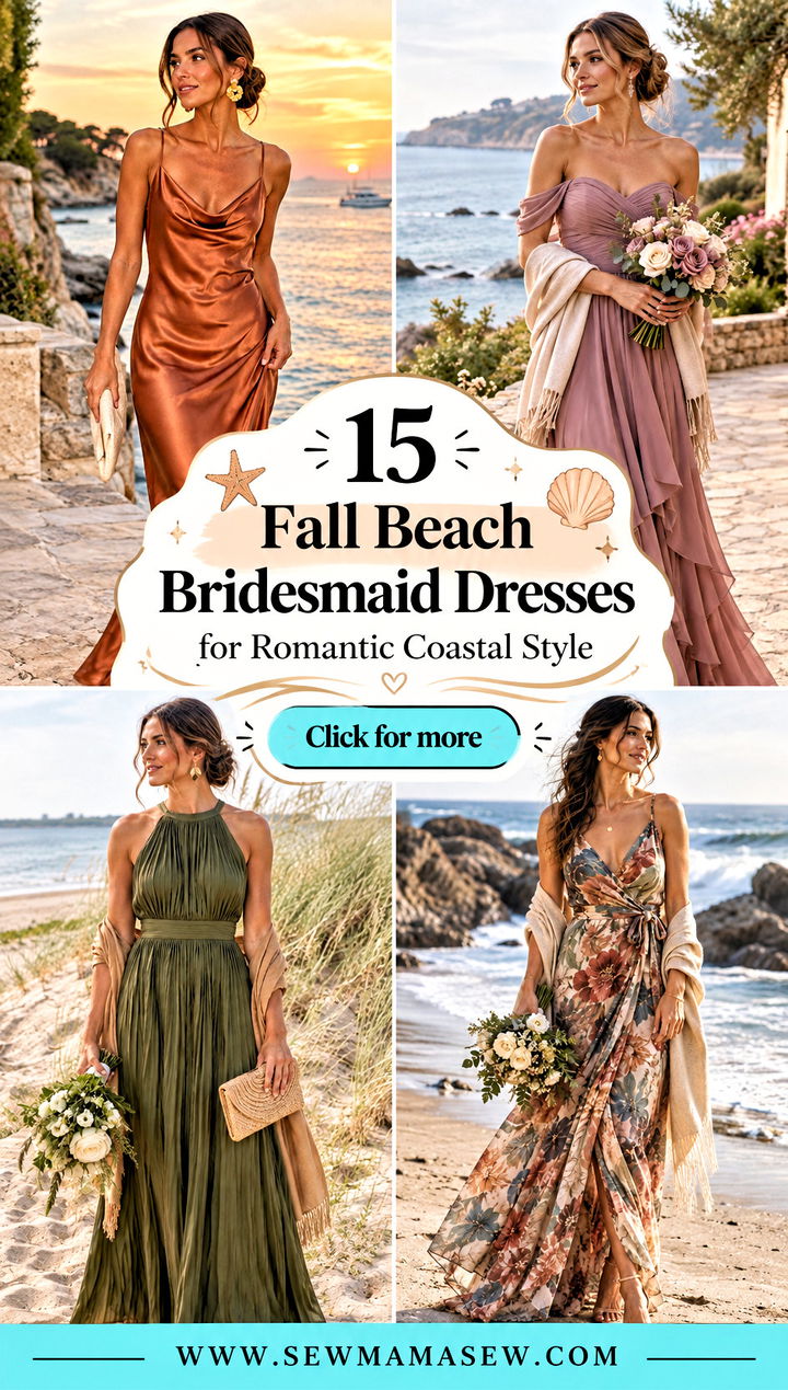 15 Fall Beach Bridesmaid Dresses for Romantic Coastal Style - 15 Fall Beach Bridesmaid Dresses for Romantic Coastal Style