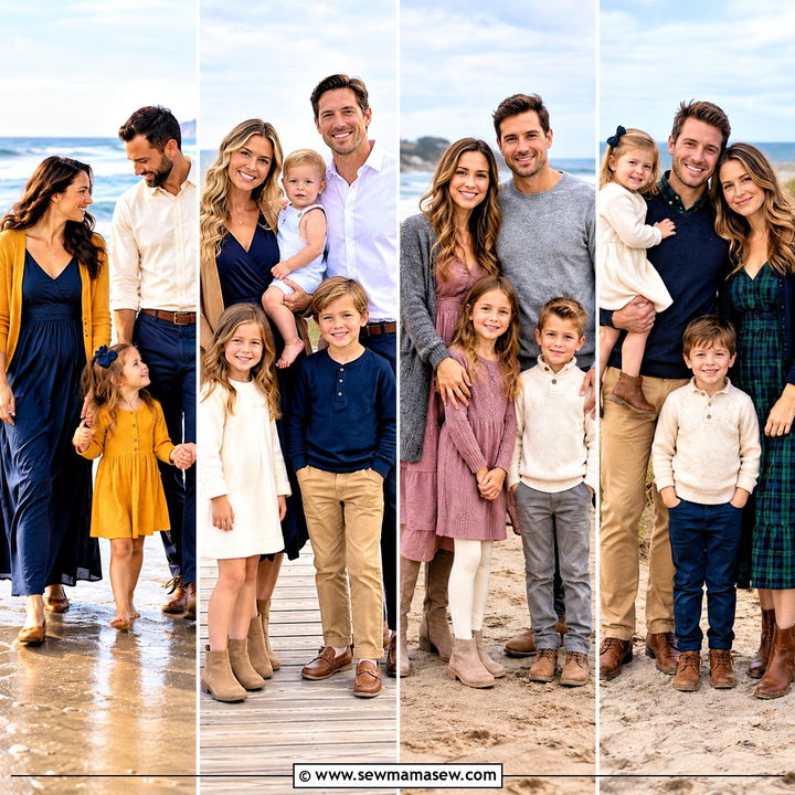 15 Fall Beach Photoshoot Family Outfits for Cozy Memories