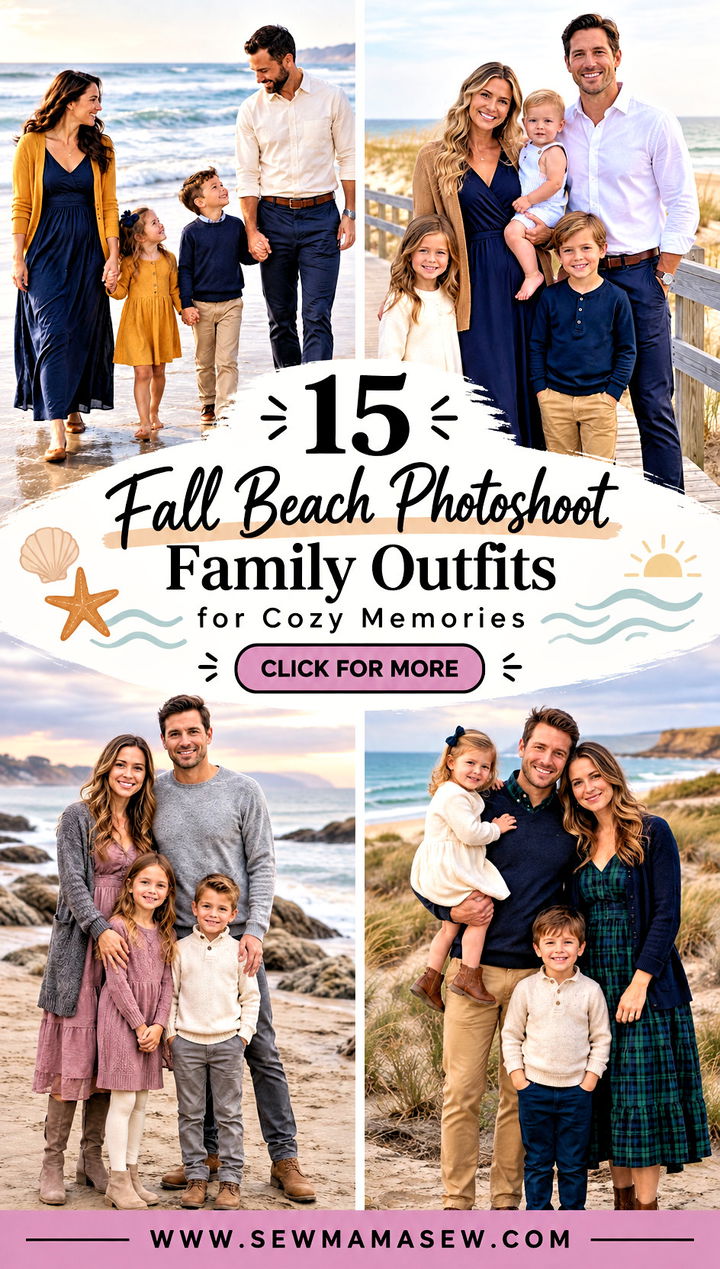 15 Fall Beach Photoshoot Family Outfits for Cozy Memories - 15 Fall Beach Photoshoot Family Outfits for Cozy Memories