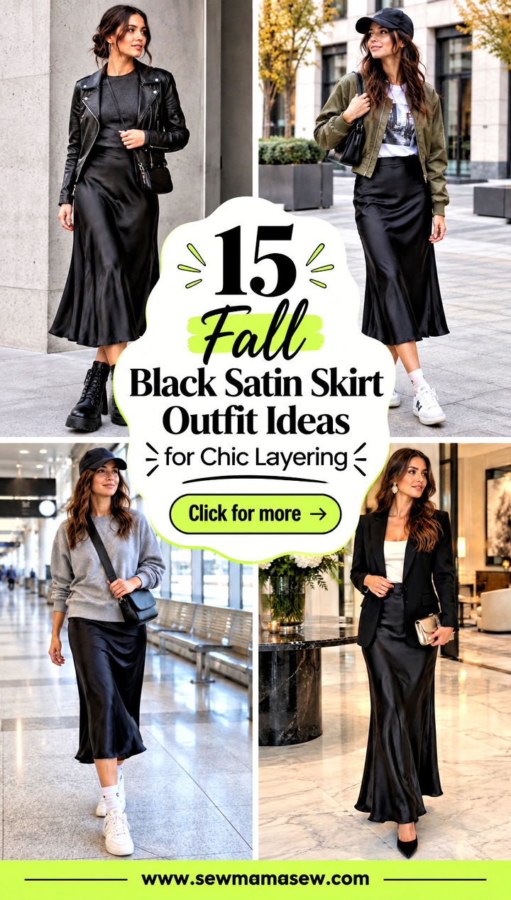 15 Fall Black Satin Skirt Outfit Ideas for Chic Layering - 15 Fall Black Satin Skirt Outfit Ideas for Chic Layering