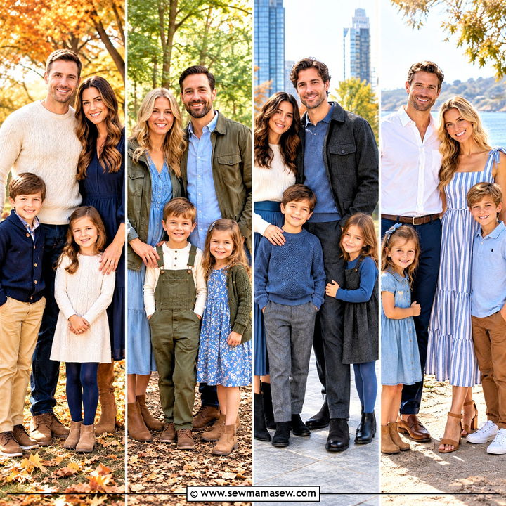 15 Fall Blue Family Outfits for Beautiful Autumn Photos
