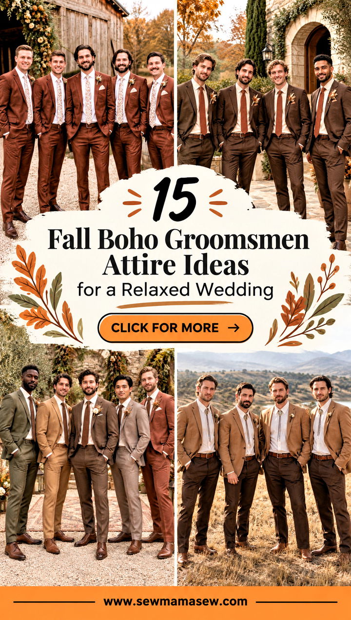 15 Fall Boho Groomsmen Attire Ideas for a Relaxed Wedding - 15 Fall Boho Groomsmen Attire Ideas for a Relaxed Wedding