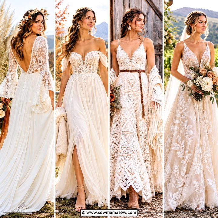 15 Fall Boho Wedding Dress Ideas for a Dreamy Bridal Look