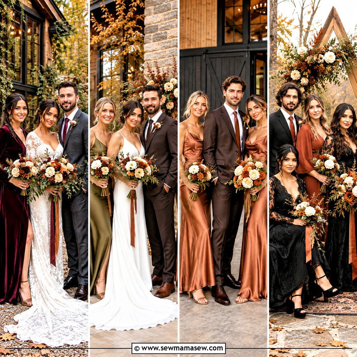 15 Fall Boho Wedding Party Attire Ideas for Romantic Style