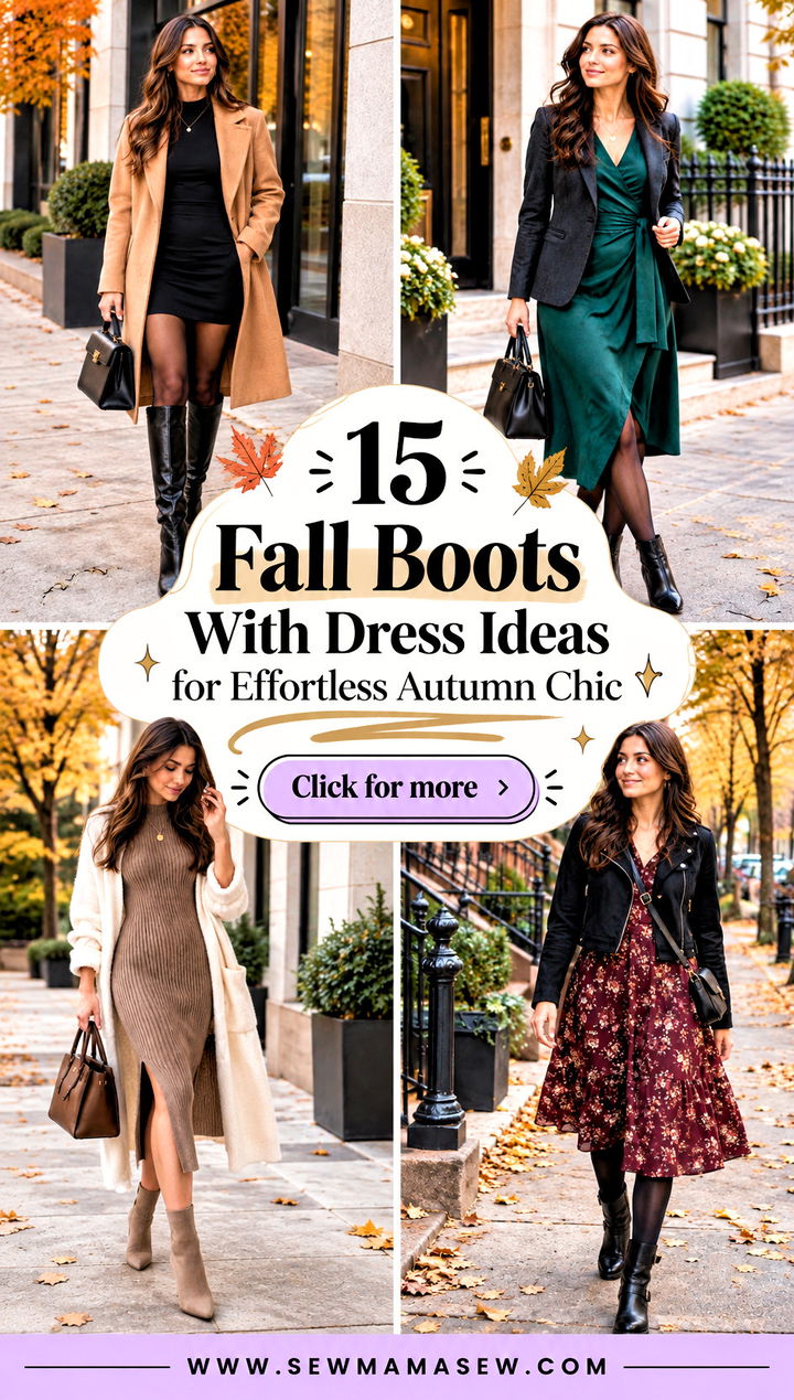 15 Fall Boots With Dress Ideas for Effortless Autumn Chic - 15 Fall Boots With Dress Ideas for Effortless Autumn Chic