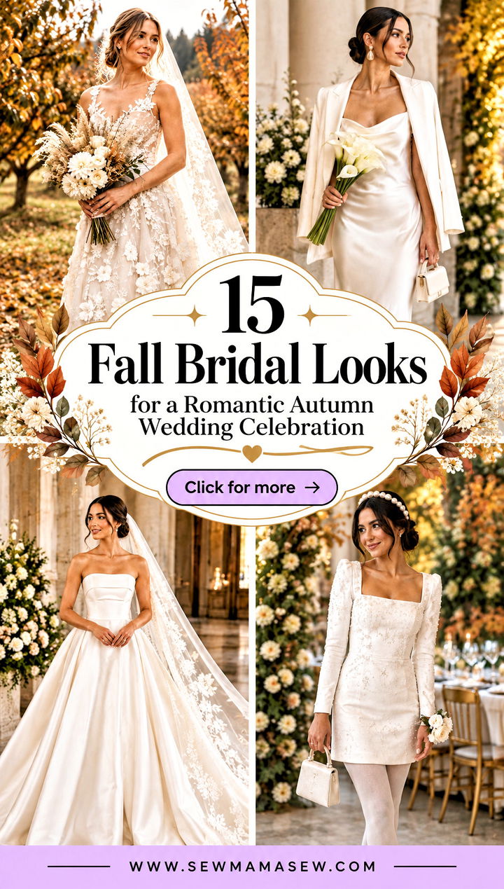 15 Fall Bridal Looks for a Romantic Autumn Wedding Celebration - 15 Fall Bridal Looks for a Romantic Autumn Wedding Celebration