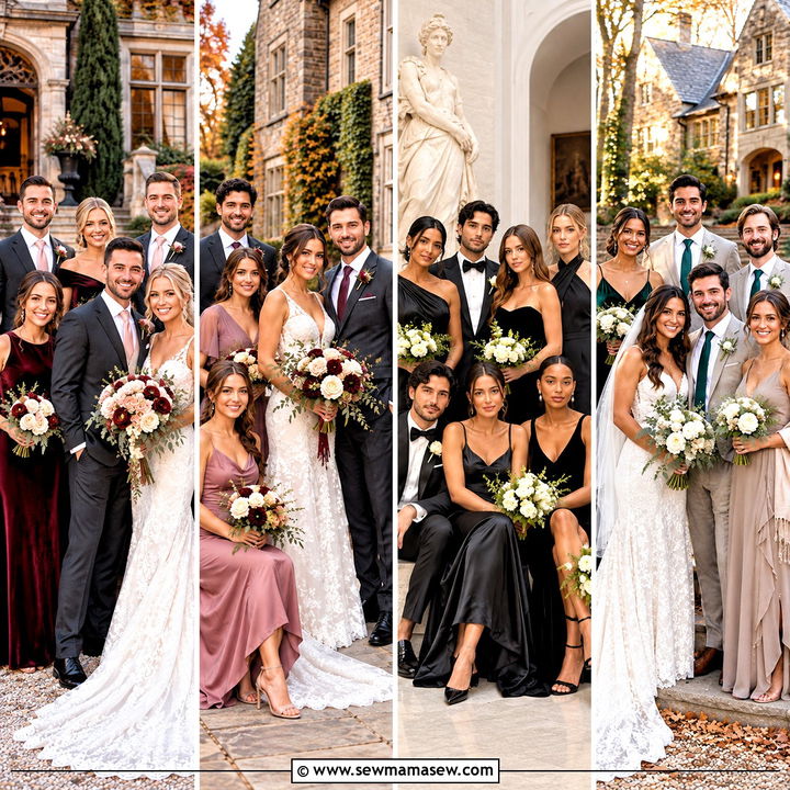 15 Fall Bridal Party Attire Color Schemes Ideas You'll Love