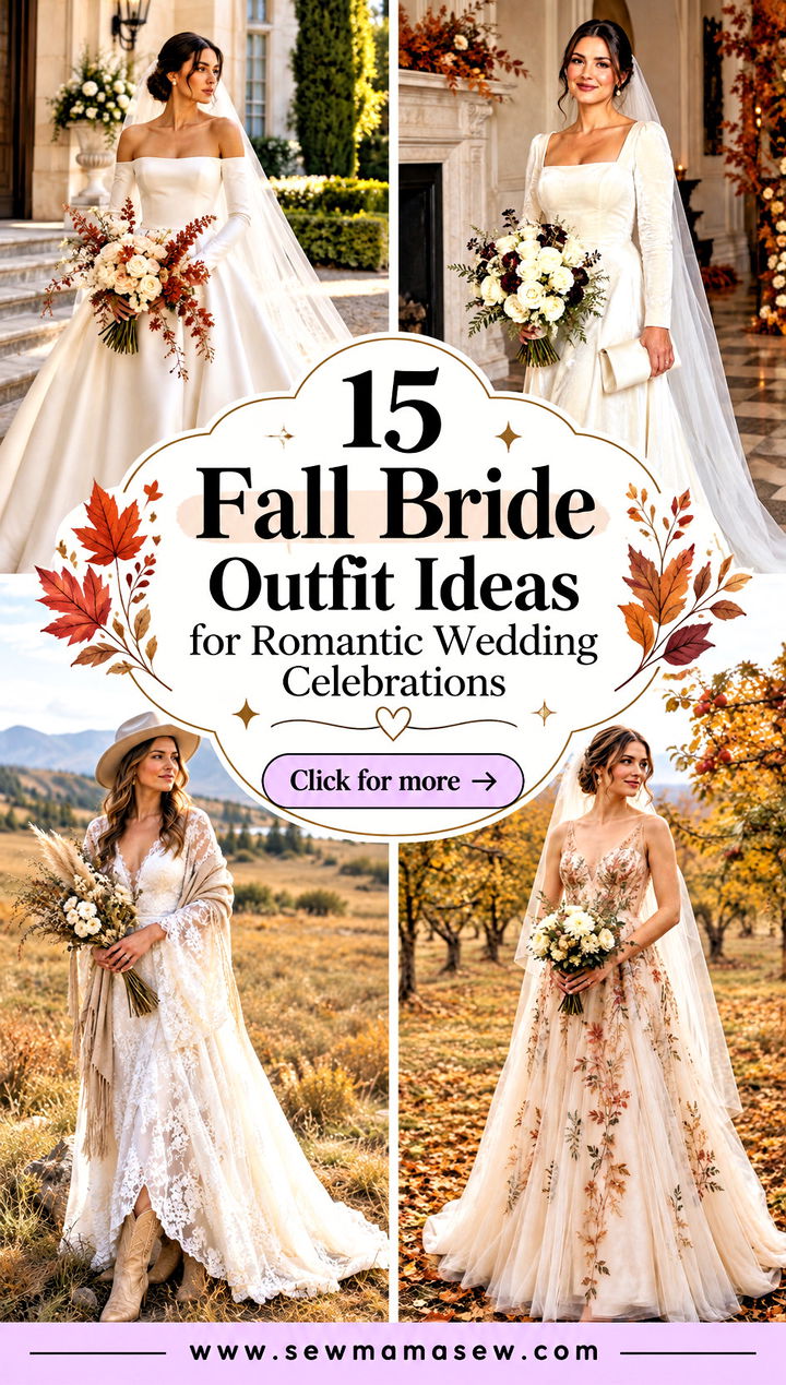 15 Fall Bride Outfit Ideas for Romantic Wedding Celebrations - 15 Fall Bride Outfit Ideas for Romantic Wedding Celebrations