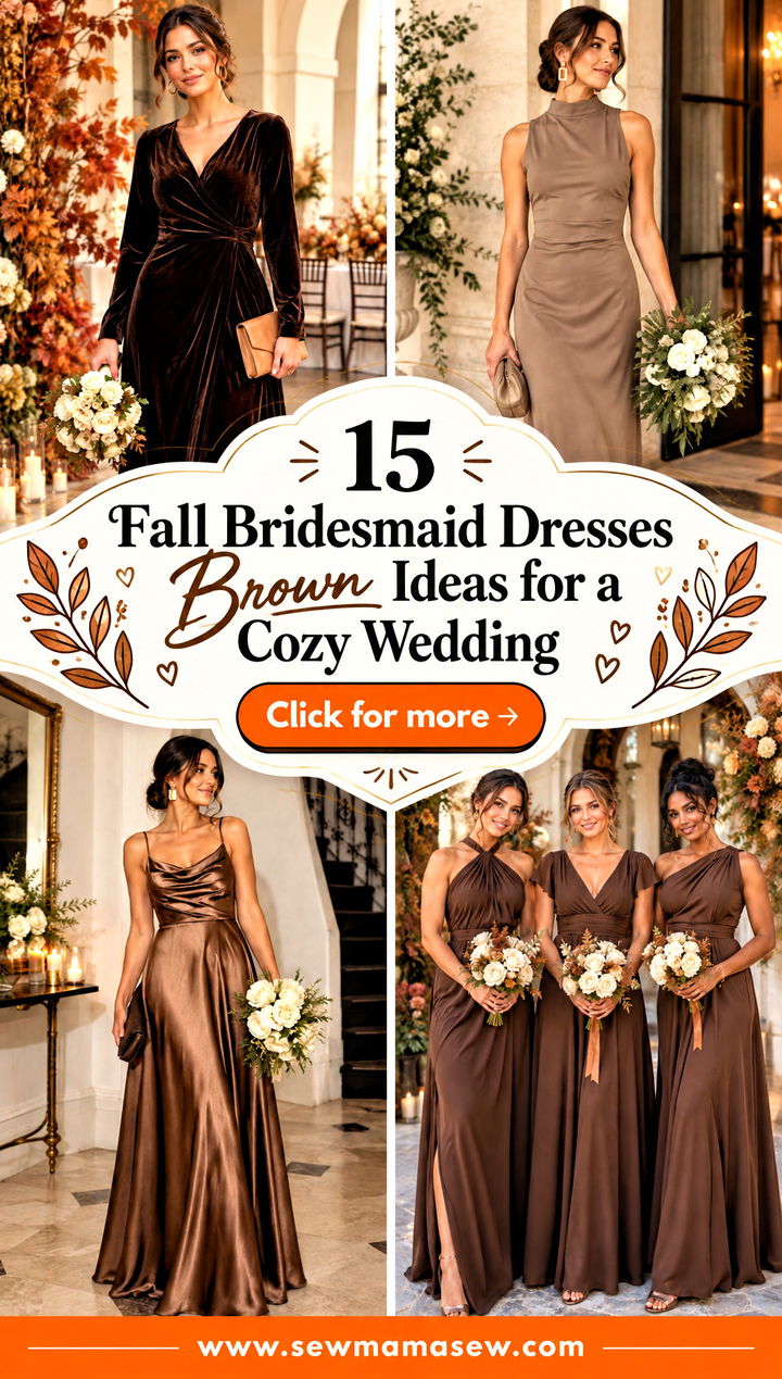 15 Fall Bridesmaid Dresses Brown Ideas for a Cozy Wedding - 15 Fall Bridesmaid Dresses Brown Ideas for a Cozy Wedding