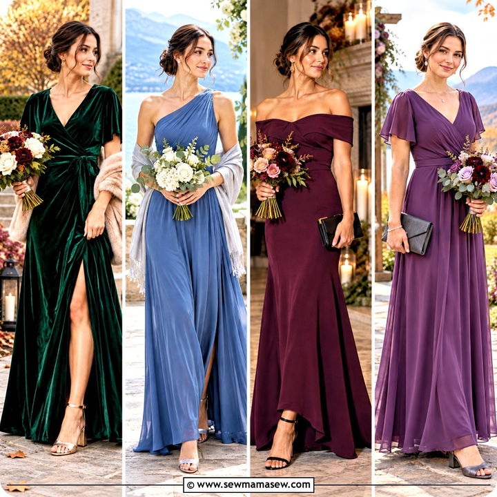15 Fall Bridesmaid Dresses Mismatched Jewel Tones to Love