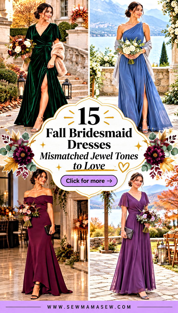 15 Fall Bridesmaid Dresses Mismatched Jewel Tones to Love - 15 Fall Bridesmaid Dresses Mismatched Jewel Tones to Love