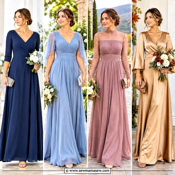 15 Fall Bridesmaid Dresses With Sleeves for Cozy Elegance