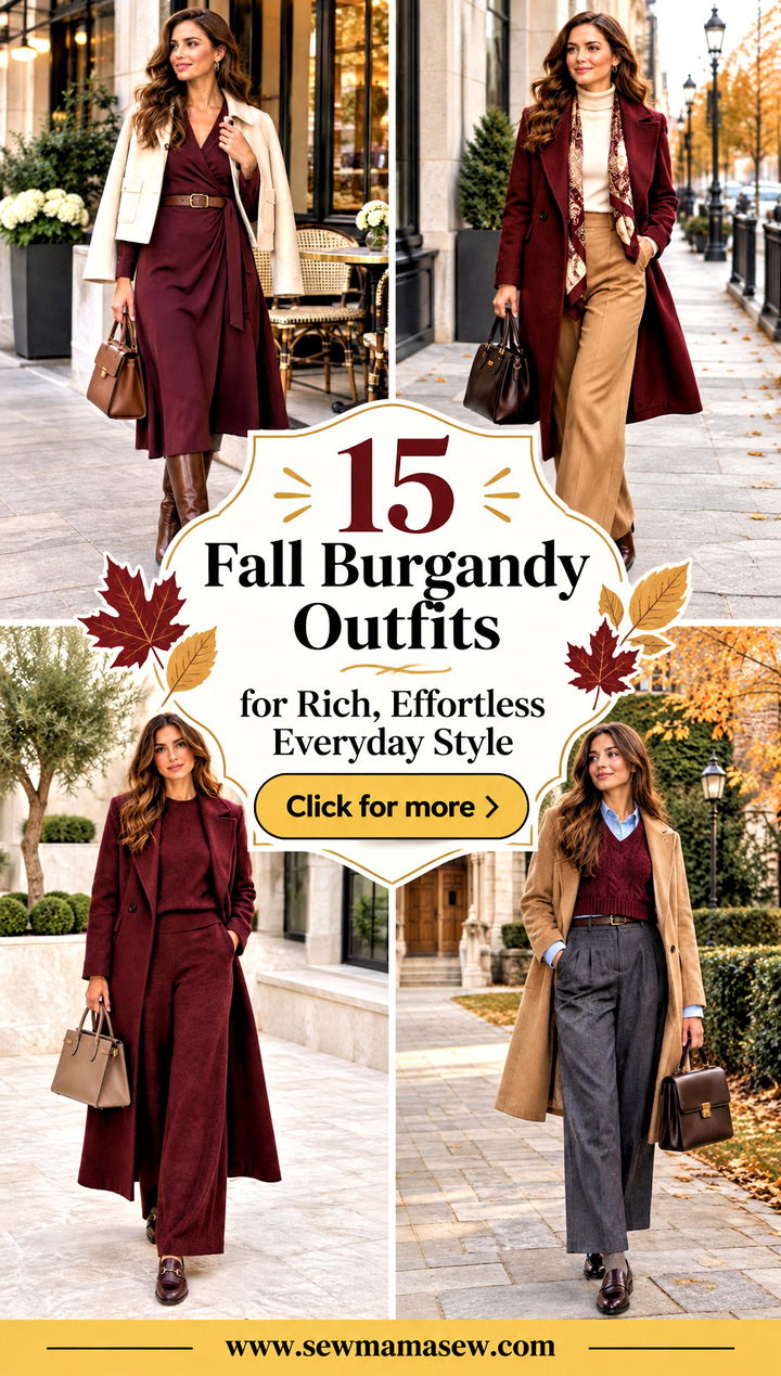 15 Fall Burgandy Outfits for Rich Effortless Everyday Style - 15 Fall Burgandy Outfits for Rich, Effortless Everyday Style