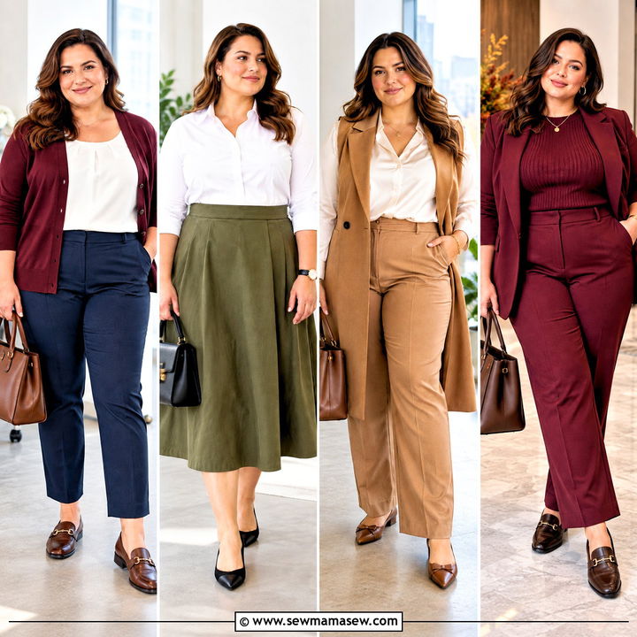 15 Fall Business Casual Outfits Office Wear for Plus Size: Chic
