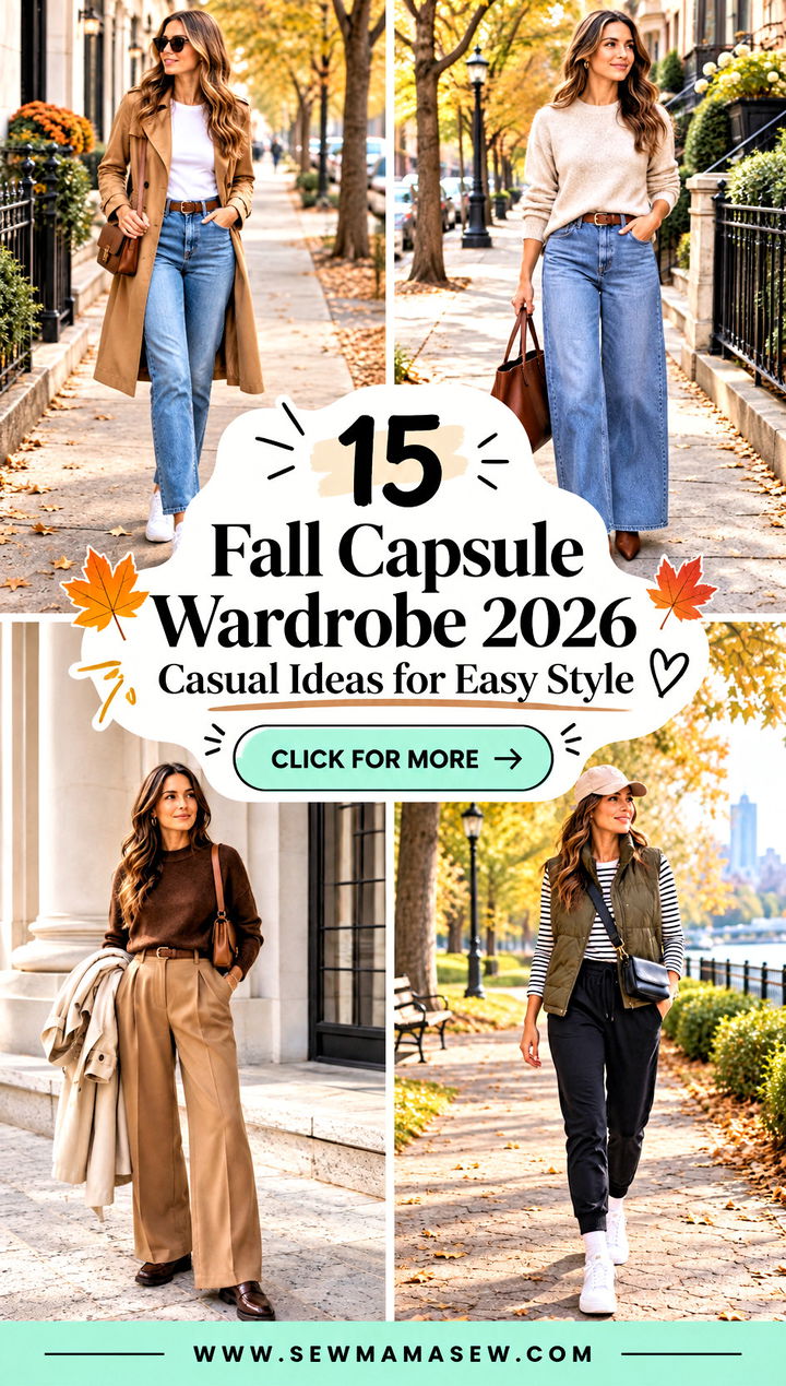 15 Fall Capsule Wardrobe 2026 Casual Ideas for Easy Style - 15 Fall Capsule Wardrobe 2026 Casual Ideas for Easy Style