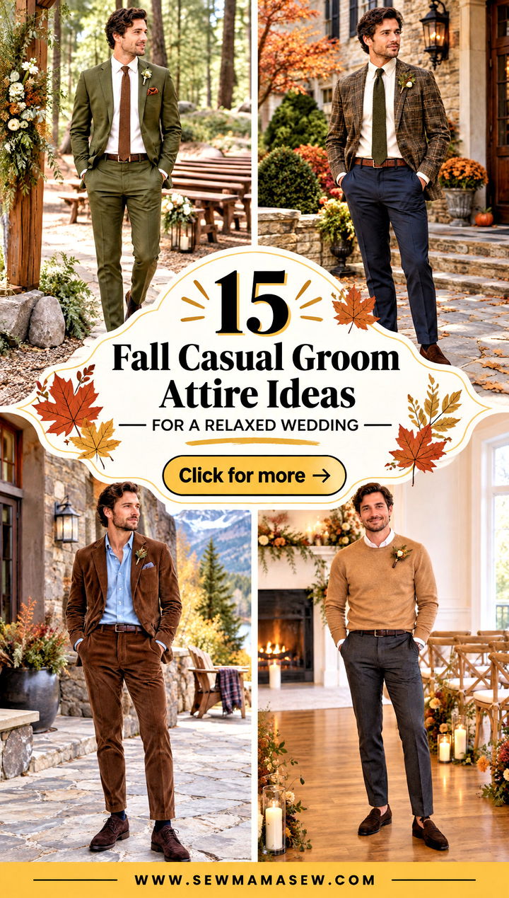 15 Fall Casual Groom Attire Ideas for a Relaxed Wedding - 15 Fall Casual Groom Attire Ideas for a Relaxed Wedding