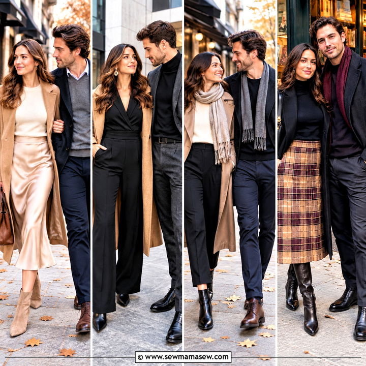 15 Fall City Engagement Pictures Outfit Ideas for Chic Couples