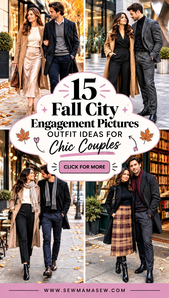 15 Fall City Engagement Pictures Outfit Ideas for Chic Couples - 15 Fall City Engagement Pictures Outfit Ideas for Chic Couples