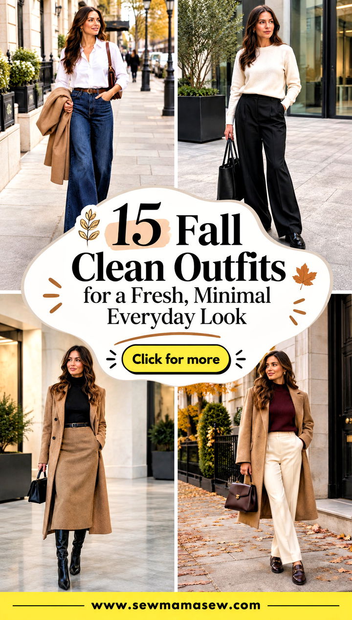15 Fall Clean Outfits for a Fresh Minimal Everyday Look - 15 Fall Clean Outfits for a Fresh, Minimal Everyday Look
