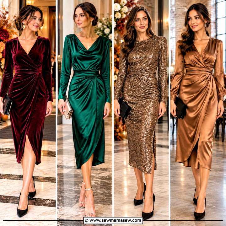 15 Fall Cocktail Dress Wedding Guest Long Sleeve Ideas to Love