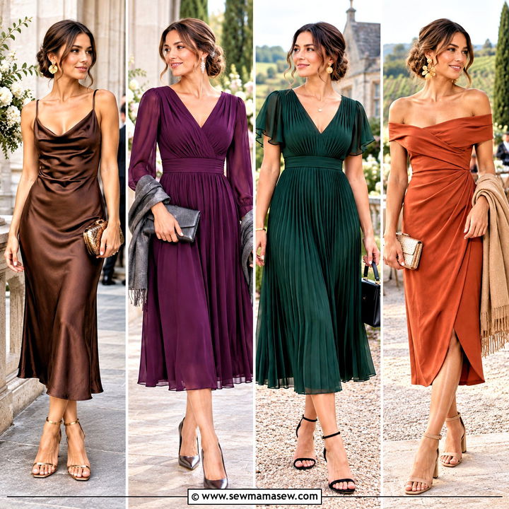 15 Fall Color Dresses For Wedding Guests Who Love Rich Hues