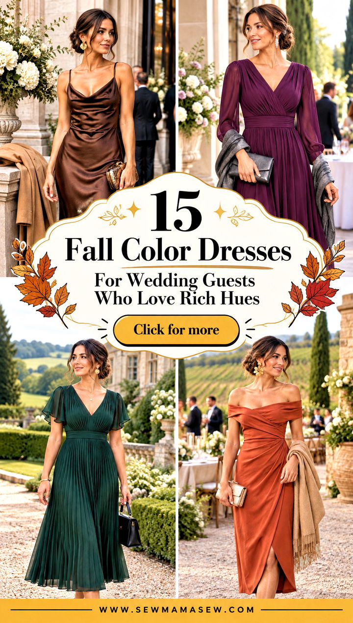 15 Fall Color Dresses For Wedding Guests Who Love Rich Hues - 15 Fall Color Dresses For Wedding Guests Who Love Rich Hues