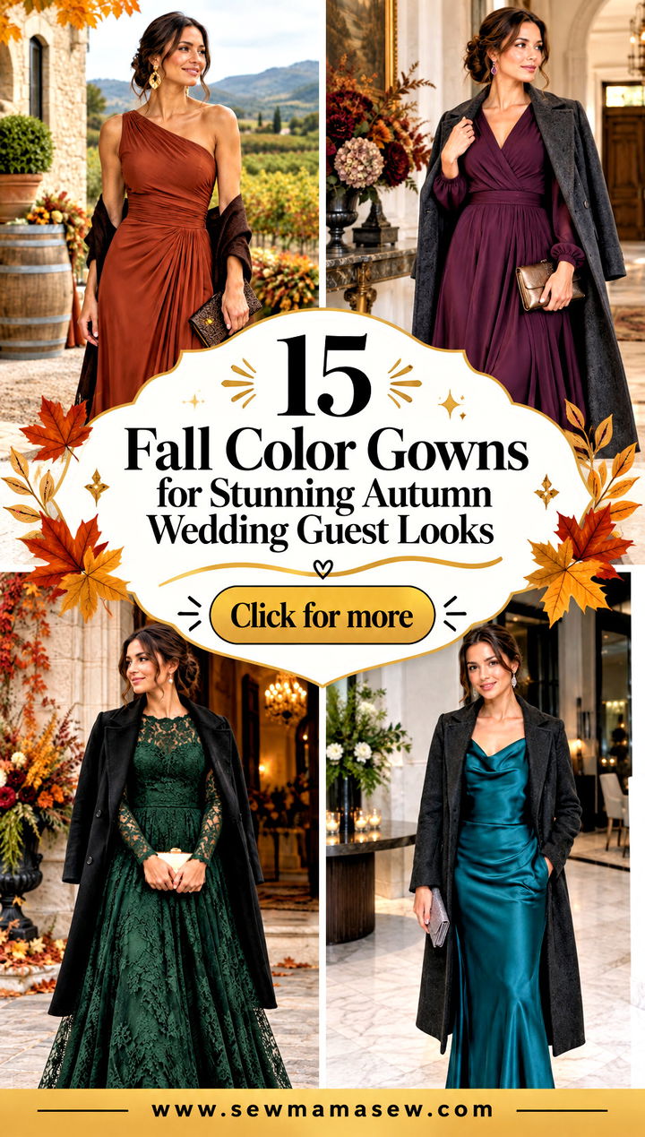 15 Fall Color Gowns for Stunning Autumn Wedding Guest Looks - 15 Fall Color Gowns for Stunning Autumn Wedding Guest Looks