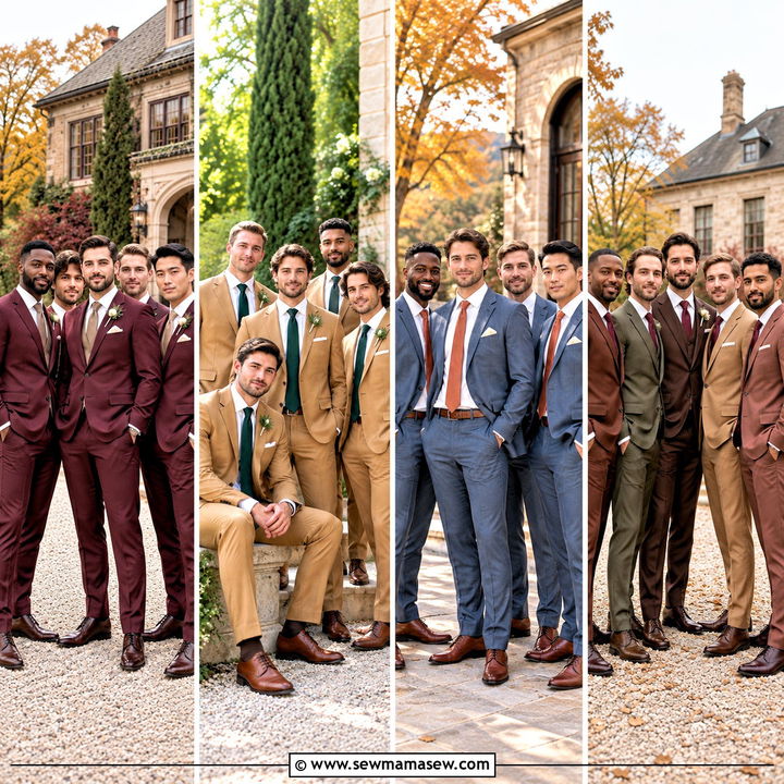 15 Fall Color Groomsmen Attire Ideas for a Stylish Wedding